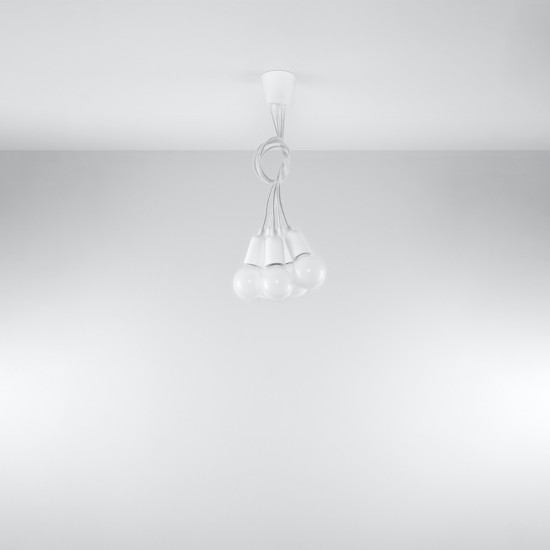Pendant lamp DIEGO 5 white