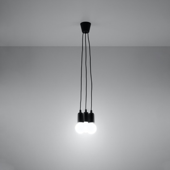 Pendant lamp DIEGO 3 black