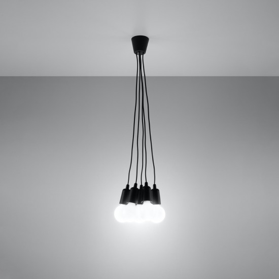 Pendant lamp DIEGO 5 black