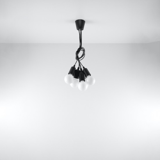Pendant lamp DIEGO 5 black