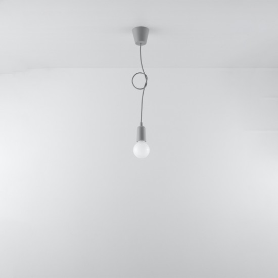 Pendant lamp DIEGO 1 grey