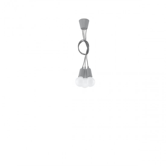 Pendant lamp DIEGO 3 grey