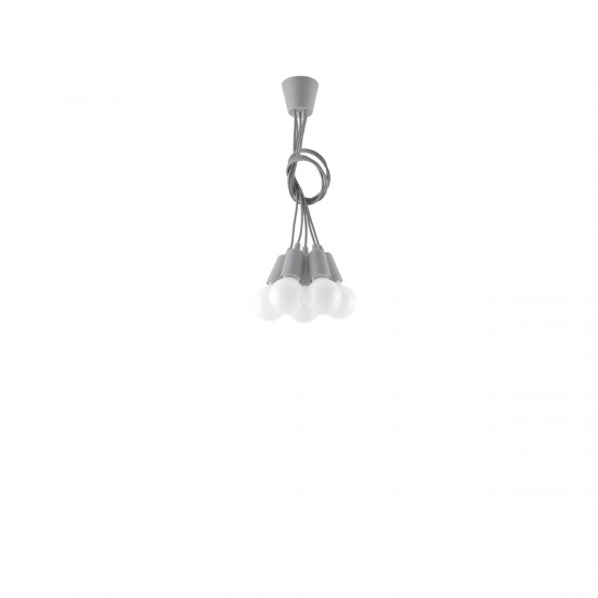 Pendant lamp DIEGO 5 grey