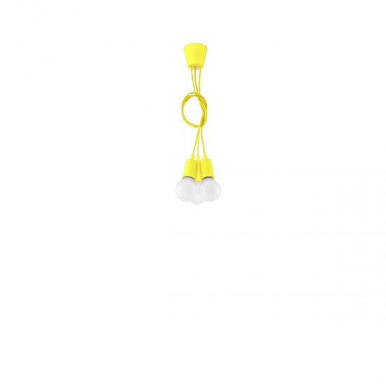 Pendant lamp DIEGO 3 yellow