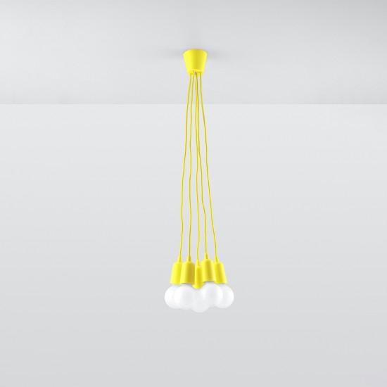 Pendant lamp DIEGO 5 yellow