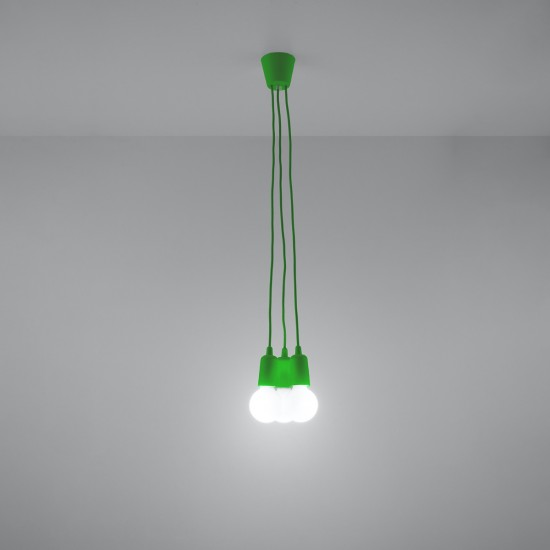 Pendant lamp DIEGO 3 green