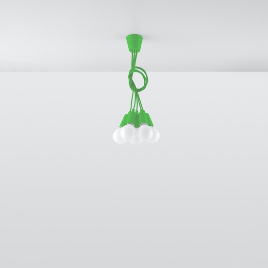 Pendant lamp DIEGO 5 green