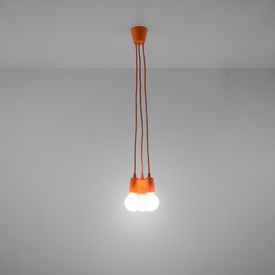 Pendant lamp DIEGO 3 orange