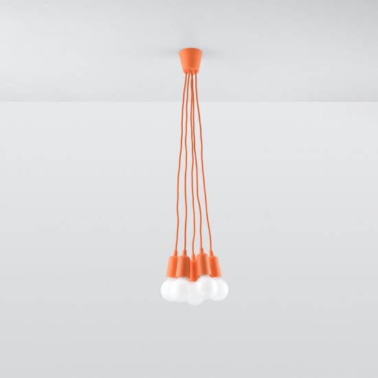 Pendant lamp DIEGO 5 orange