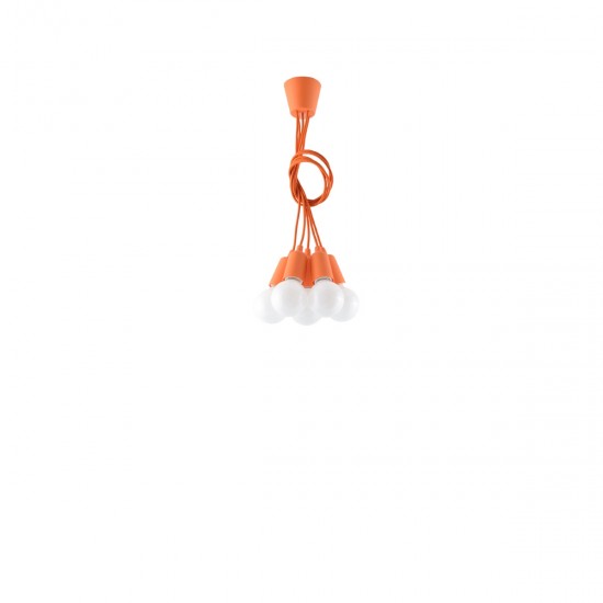 Pendant lamp DIEGO 5 orange