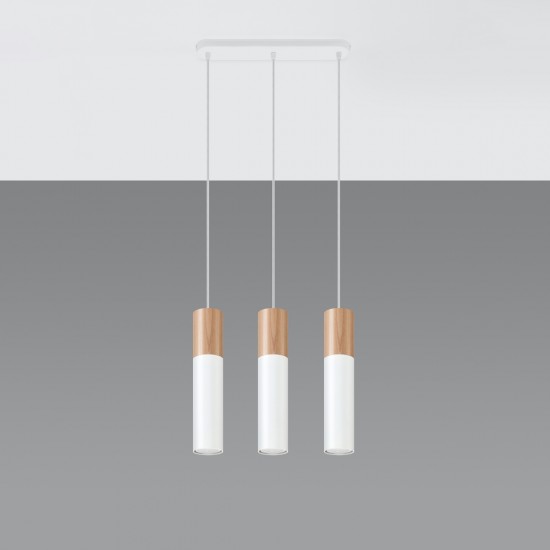 Pendant lamp PABLO 3 white