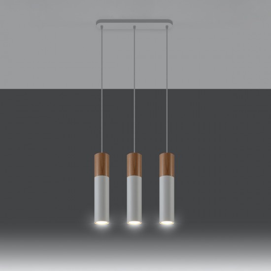 Pendant lamp PABLO 3 white