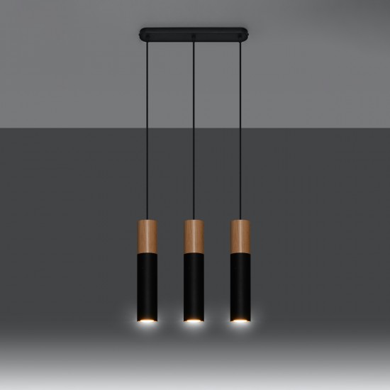 Pendant lamp PABLO 3 black