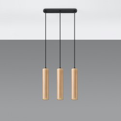 Pendant lamp LINO 3 wood