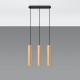 Pendant lamp LINO 3 wood