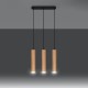 Pendant lamp LINO 3 wood