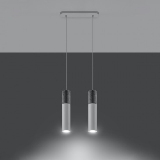 Pendant lamp BORGIO 2 white