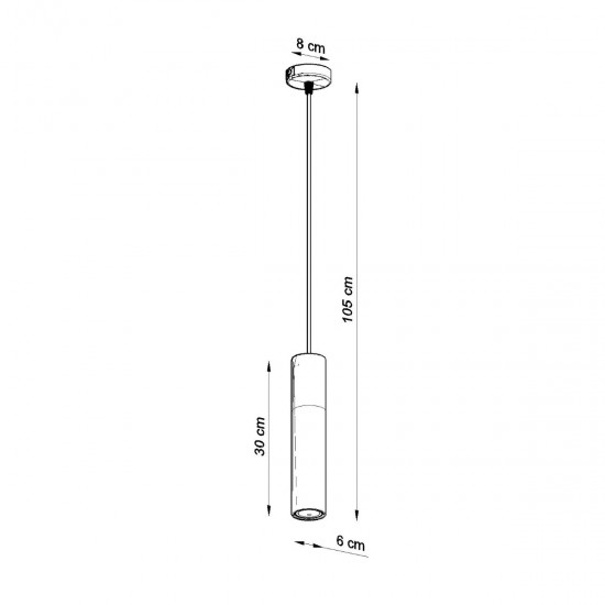 Pendant lamp BORGIO 1 black