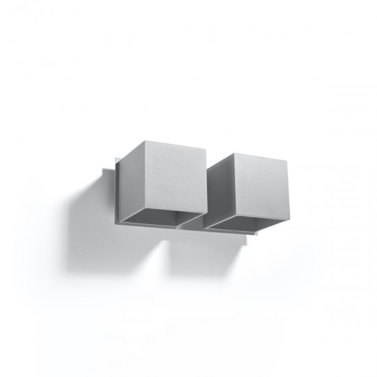 Wall lamp QUAD 2 grey