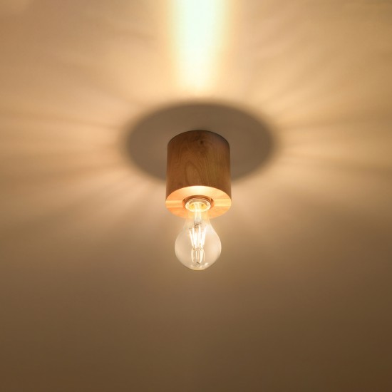 Ceiling lamp SALGADO natural wood