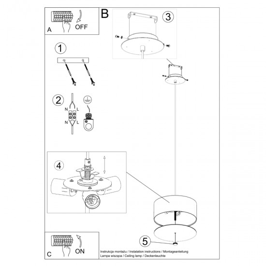 Chandelier SKALA 30 white