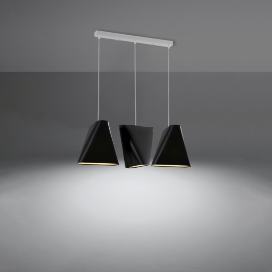Chandelier BLUM 3 black Chandelier BLUM 3 black