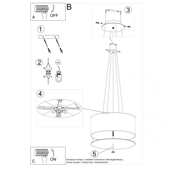 Chandelier OTTO 60 white