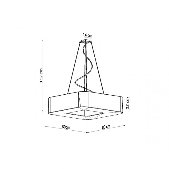 Chandelier URANO 80 black