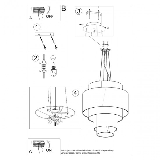 Chandelier REFLEXION 80 white