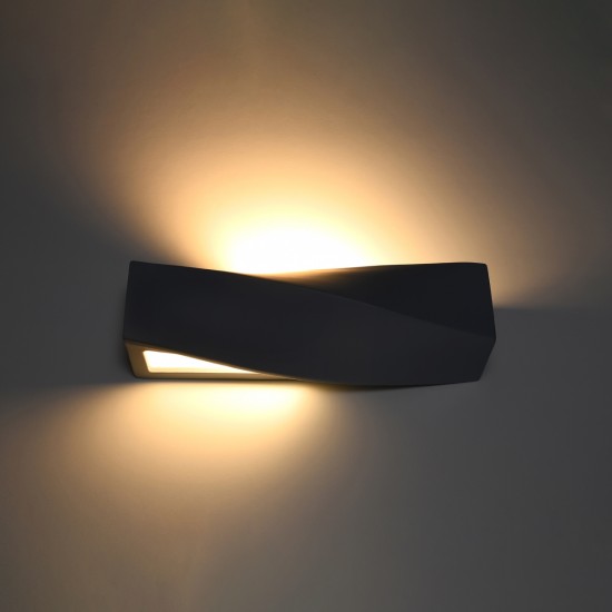 Wall lamp ceramic SIGMA black