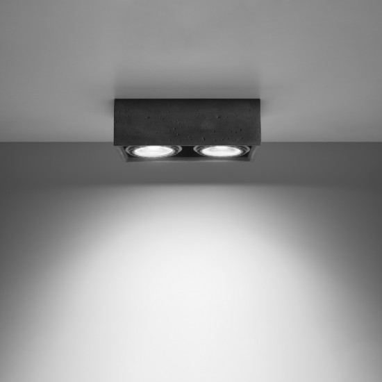 Ceiling lamp QUATRO 2 concrete