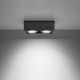 Ceiling lamp QUATRO 2 concrete