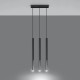 Pendant lamp MOZAICA 3L black/chrome