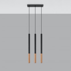 Pendant lamp MOZAICA 3L black/copper
