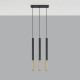 Pendant lamp MOZAICA 3L black/golden
