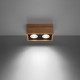 Ceiling lamp QUATRO 2 natural wood