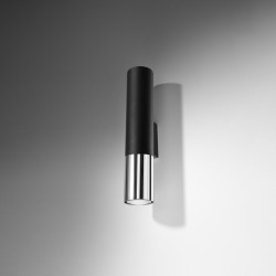 Wall lamp LOOPEZ black/chrome