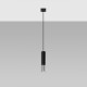 Pendant lamp LOOPEZ 1 black/chrome
