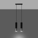 Pendant lamp LOOPEZ 2 black/chrome