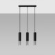 Pendant lamp LOOPEZ 3L black/chrome