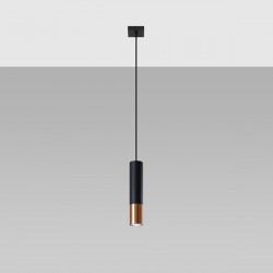 Pendant lamp LOOPEZ 1 black/copper