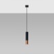 Pendant lamp LOOPEZ 1 black/copper