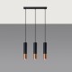 Pendant lamp LOOPEZ 3L black/copper
