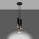 Pendant lamp LOOPEZ 3P black/copper