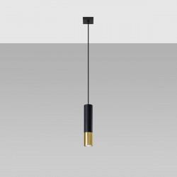 Pendant lamp LOOPEZ 1 black/golden