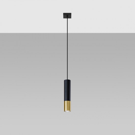 Pendant lamp LOOPEZ 1 black/golden