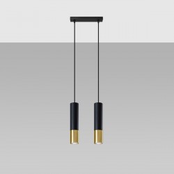 Pendant lamp LOOPEZ 2 black/golden