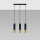 Pendant lamp LOOPEZ 3L black/golden
