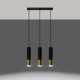 Pendant lamp LOOPEZ 3L black/golden