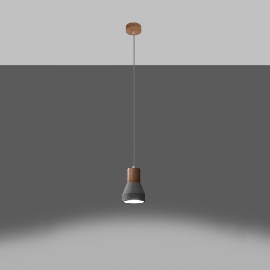 Pendant lamp QUBIC grey
